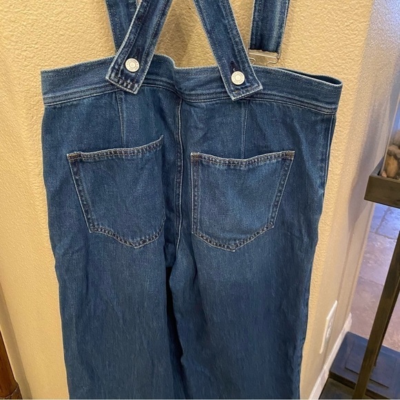 NWT~GAP Women Denim Wide Leg Jumpsuit Overalls Size 28/6R - Picture 7 of 12